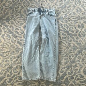 authentic motel rocks low rise parallel jeans in 80s light blue wash